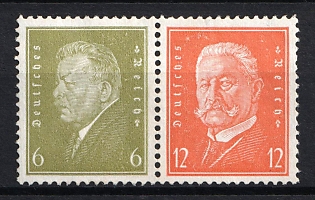 1932 Weimar Republic, Germany, Se-tenant, Zusammendrucke
