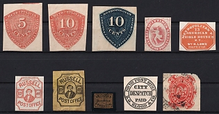 United States, USA, Locals, Small Stock of Locals Stamps