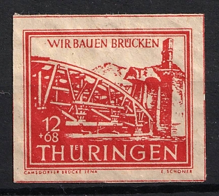 1945-1946 12pf Thuringia, Soviet Occupation Zone of Germany