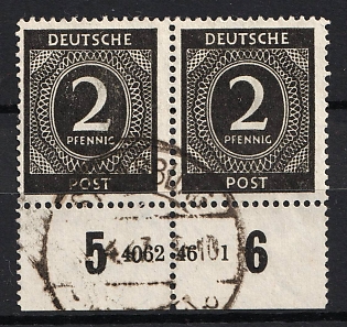 1946 2pf Joint Issue, Allied Occupation, Germany, Certificate