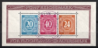 1946 Joint Issue, Allied Occupation, Souvenir Sheet, Germany, Certificate