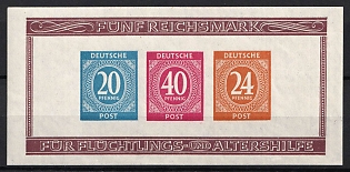 1946 Joint Issue, Allied Occupation, Souvenir Sheet, Germany, Certificate