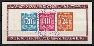 1946 Joint Issue, Allied Occupation, Souvenir Sheet, Germany, Certificate