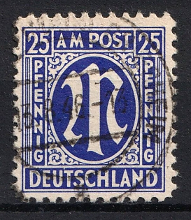 1945-1946 25pf American and British Zones (Bizone), Allied Occupation, Germany