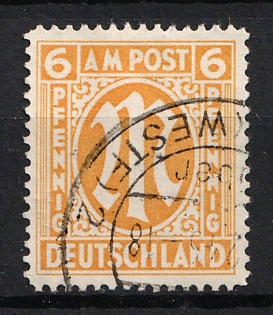 1945-1946 6pf American and British Zones (Bizone), Allied Occupation, Germany
