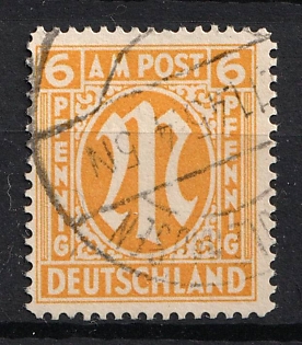 1945-1946 6pf American and British Zones (Bizone), Allied Occupation, Germany