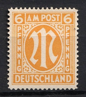 1945-1946 6pf American and British Zones (Bizone), Allied Occupation, Germany