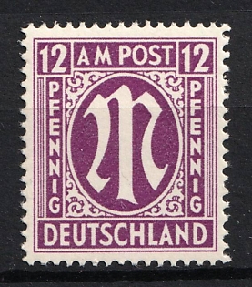 1945-1946 12pf American and British Zones (Bizone), Allied Occupation, Germany