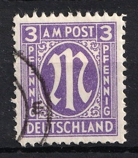 1945-1946 3pf American and British Zones (Bizone), Allied Occupation, Germany, Certificate