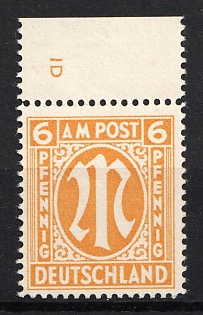 1948 6pf American and British Zones (Bizone), Allied Occupation, Germany, Certificate