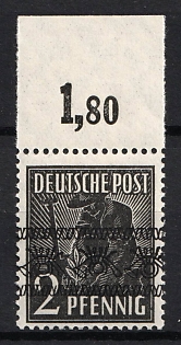 1948 2pf American and British Zones (Bizone), Allied Occupation, Germany, Certificate