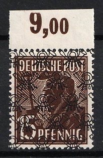 1948 15pf American and British Zones (Bizone), Allied Occupation, Germany, Certificate