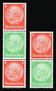 1934 Third Reich, Germany, Se-tenants, Zusammendrucke