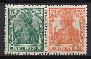 1919 Weimar Republic, Germany, Se-tenant, Zusammendrucke