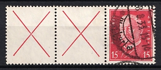 1928 15pf Weimar Republic, Germany, Se-tenant, Zusammendrucke