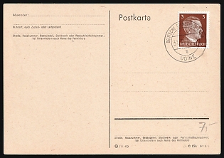 1944 (31 Jul) Third Reich, Germany, German Official Mail Adria, Postcard from Udine (Italy)
