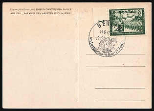 1942 (14 Jun) 'The Soviet Paradise - Exhibition in Lustgarten' Third Reich, Germany, Postcard used in Berlin franked 6pf (Commemorative Postmark)