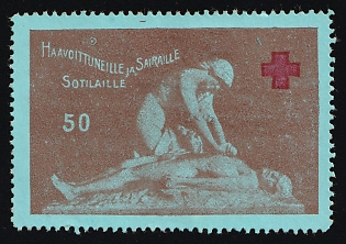 1916 Vyborg Red Cross ‘For the sick and wounded soldiers’, on Blue Paper, Russian Empire