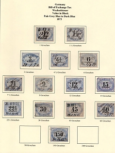 1873 German Empire, Germany, Bill of Exchange Taxes,  Revenue