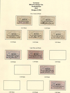 1913 German Empire, Germany, Bill of Exchange Taxes, Revenue