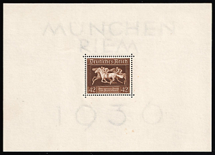 1936 Third Reich, Germany, Souvenir Sheet (MNH)
