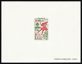 1975 0.6fr+0.15fr France, Red Cross, Presentation Souvenir Sheet