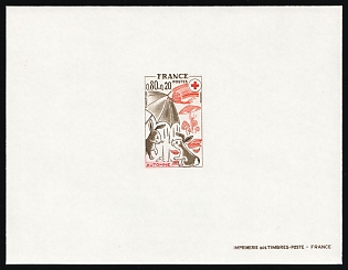 1975 0.80fr+0.20fr France, Red Cross, Presentation Souvenir Sheet