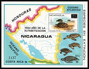 1981 5c Nicaragua, Airmail, Souvenir Sheet