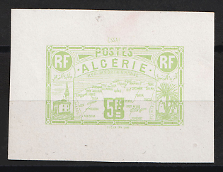 1906 5fr Algeria, French Colonies, Essay, Green