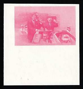 1984 1$ '20th Century Leaders - Kennedy in Berlin', Antigua & Barbuda, Trial Color, Proof, Imperforate, Corner Margin