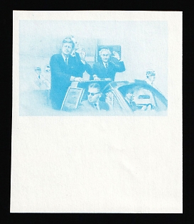 1984 1$ '20th Century Leaders - Kennedy in Berlin', Antigua & Barbuda, Trial Color, Proof, Imperforate, Margin