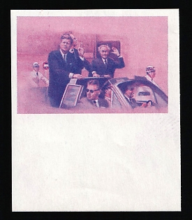 1984 1$ '20th Century Leaders - Kennedy in Berlin', Antigua & Barbuda, Trial Color, Proof, Imperforate, Margin