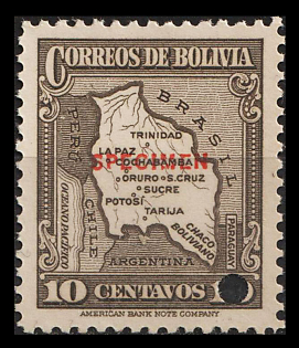 1935 10c Plurinational State of Bolivia, Specimen