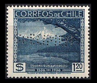 1936 1.2p Republic of Chile, Specimen