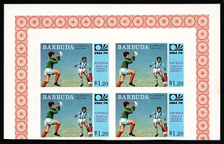 1974 1.20$ Barbuda, Part of Souvenir Sheet, Imperforate