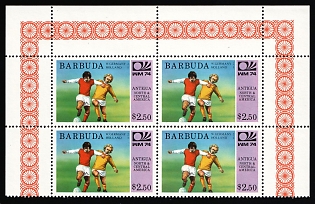 1974 2.50$ Barbuda, Part of Souvenir Sheet