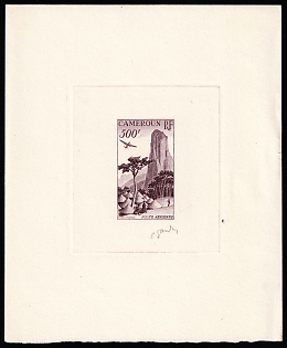 1953 500fr Cameroon, French Colonies, Presentation Souvenir Sheet, Signature