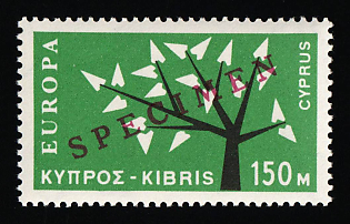 1963 150m Cyprus, Specimen
