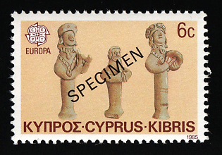 1985 6c Cyprus, Specimen