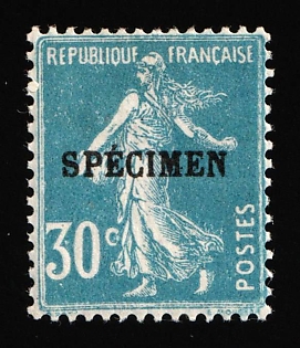 1925 30c France, Specimen