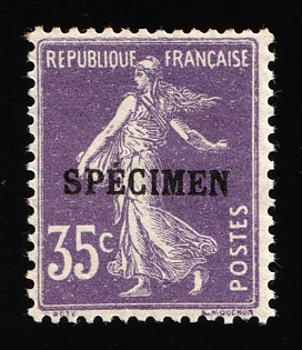 1906 35c France, Specimen