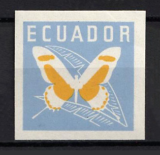 1961 30c Republic of Ecuador, Proof, Imperforate, Trial Color