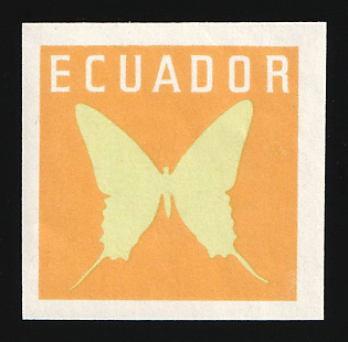 1961 50c Republic of Ecuador, Trial Colors Proof, Imperforate