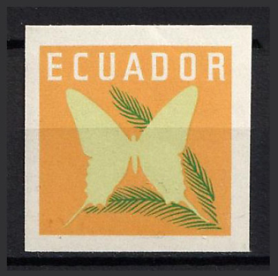 1961 50c Republic of Ecuador, Proof, Imperforate, Trial Color