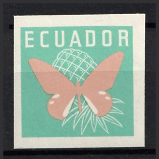 1961 80c Republic of Ecuador, Proof, Imperforate, Trial Color
