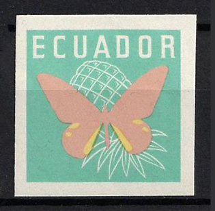 1961 80c Republic of Ecuador, Proof, Imperforate, Trial Color