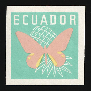 1961 80c Republic of Ecuador, Trial Colors Proof, Imperforate