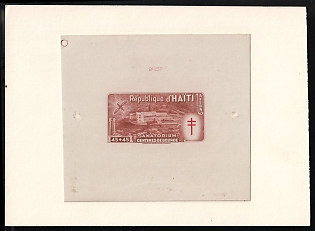 1949 45c+45c Republic of Haiti, Airmail, Presentation Souvenir Sheet