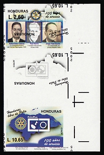 2005 Republic of Honduras, Imperforate, Proof, Trial Colors, Margin