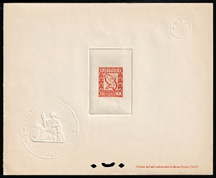 1947 1fr Martinique, French Colonies, Postage due, Presentation Souvenir Sheet